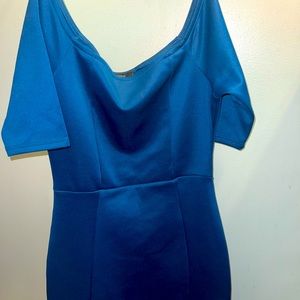 Teal Blue Scuba Dress